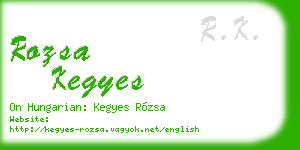 rozsa kegyes business card